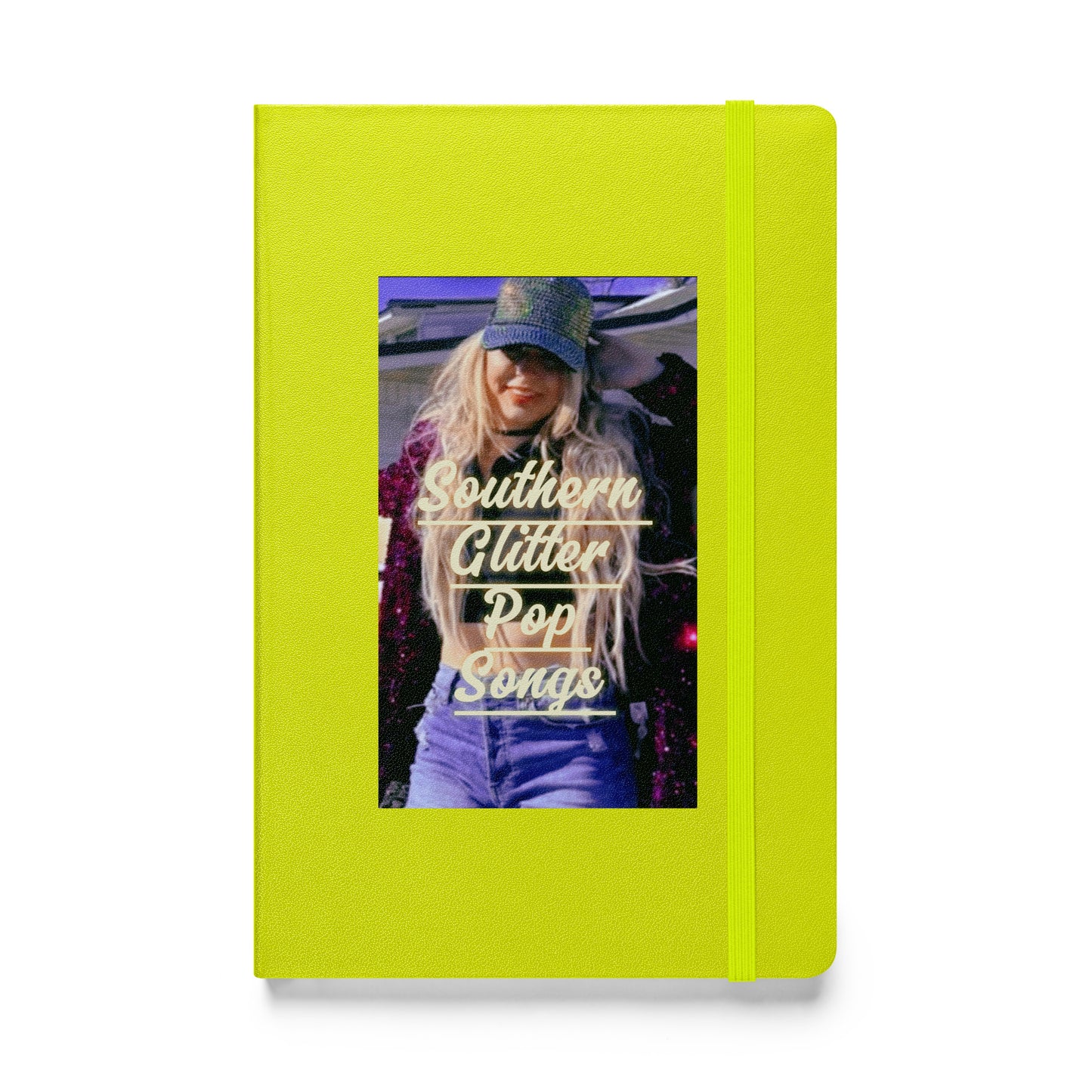 Southern Glitter Pop Songs Hardcover bound notebook